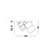 Gabbia Integrated LED Semi Flush Light Gold Aluminium Silicone LED 110W 8250Lm 3000K-4