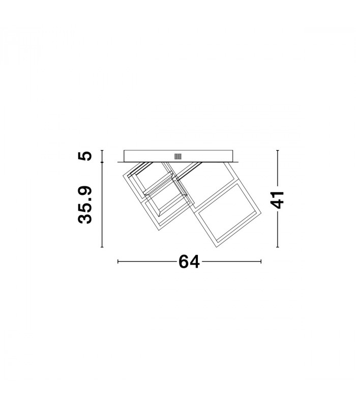 Gabbia Integrated LED Semi Flush Light Gold Aluminium Silicone LED 110W 8250Lm 3000K-4