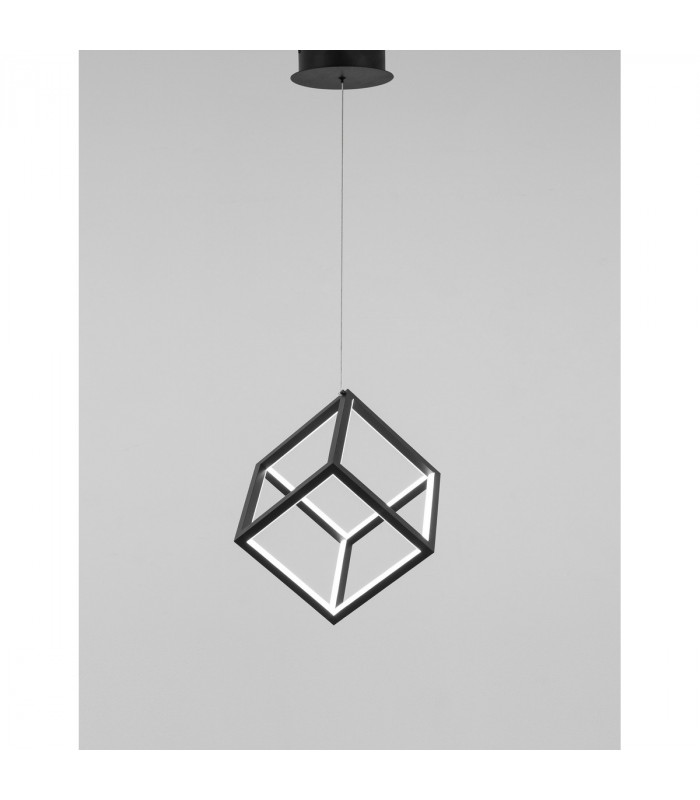 Gabbia Integrated LED Pendant Ceiling Light Sandy Black Aluminium Silicone LED 45W 3375Lm 3000K-4