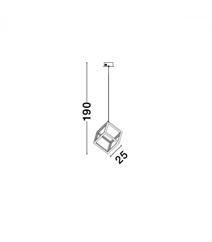 Gabbia Integrated LED Pendant Ceiling Light Sandy Black Aluminium Silicone LED 45W 3375Lm 3000K-6