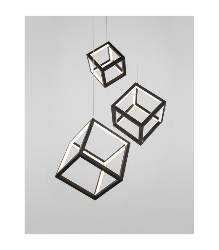 Gabbia Integrated LED Pendant Ceiling Light Sandy Black Aluminium Silicone LED 110W 8250Lm 3000K-2