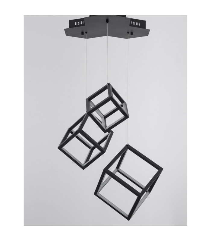 Gabbia Integrated LED Pendant Ceiling Light Sandy Black Aluminium Silicone LED 110W 8250Lm 3000K-3