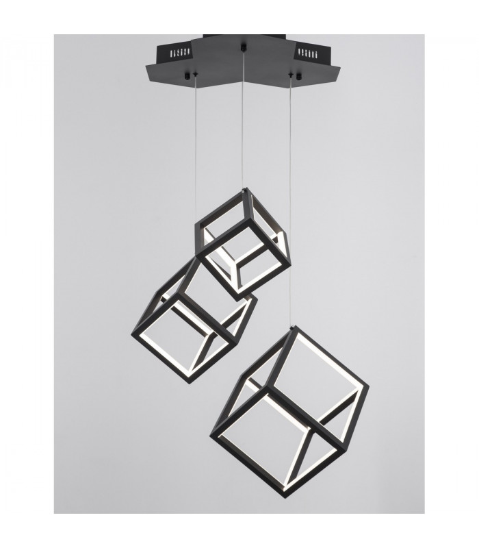 Gabbia Integrated LED Pendant Ceiling Light Sandy Black Aluminium Silicone LED 110W 8250Lm 3000K-4