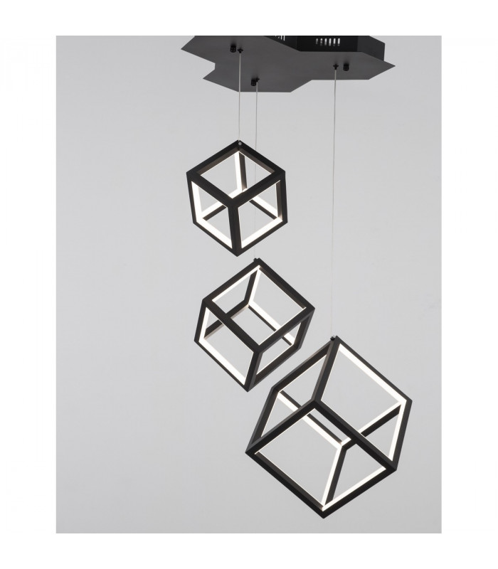 Gabbia Integrated LED Pendant Ceiling Light Sandy Black Aluminium Silicone LED 110W 8250Lm 3000K-5