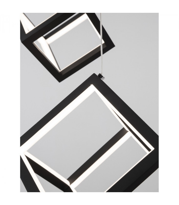 Gabbia Integrated LED Pendant Ceiling Light Sandy Black Aluminium Silicone LED 110W 8250Lm 3000K-7