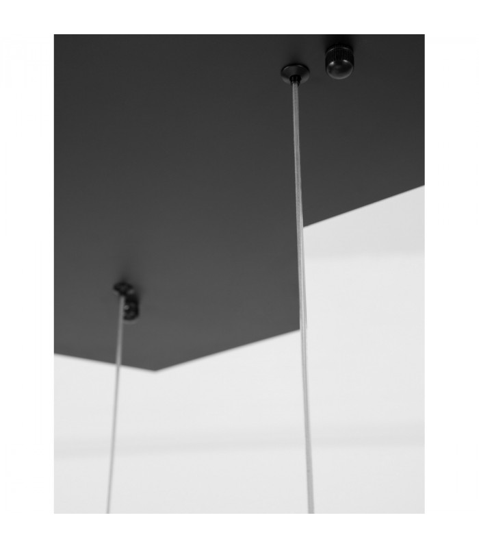 Gabbia Integrated LED Pendant Ceiling Light Sandy Black Aluminium Silicone LED 110W 8250Lm 3000K-8