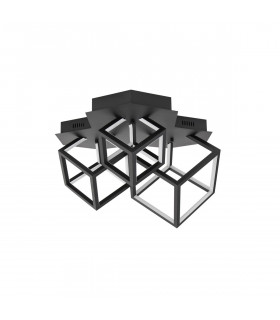 Gabbia Integrated LED Semi Flush Light Sandy Black Aluminium Silicone LED 110W 8250Lm 3000K-1