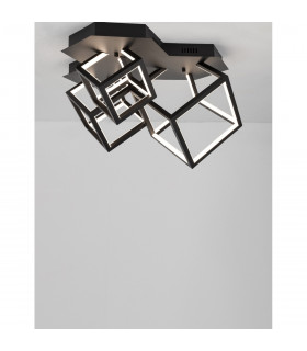 Gabbia Integrated LED Semi Flush Light Sandy Black Aluminium Silicone LED 110W 8250Lm 3000K-2
