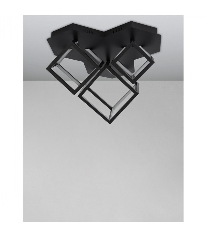 Gabbia Integrated LED Semi Flush Light Sandy Black Aluminium Silicone LED 110W 8250Lm 3000K-3