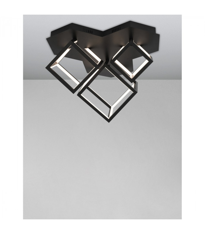 Gabbia Integrated LED Semi Flush Light Sandy Black Aluminium Silicone LED 110W 8250Lm 3000K-4