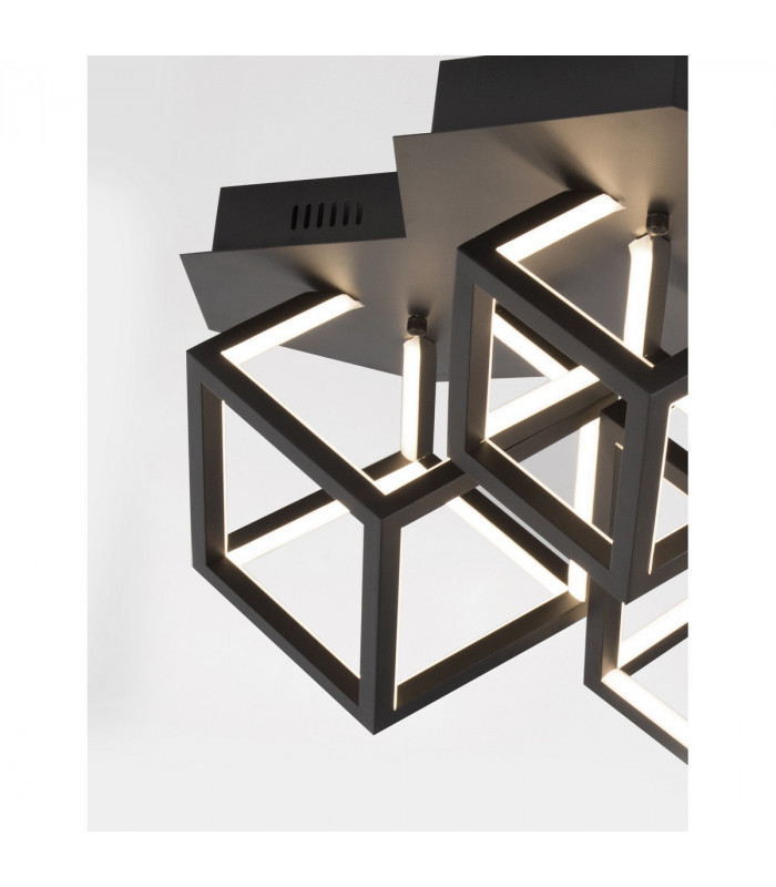 Gabbia Integrated LED Semi Flush Light Sandy Black Aluminium Silicone LED 110W 8250Lm 3000K-5
