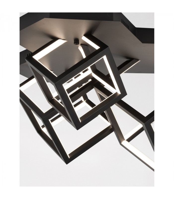 Gabbia Integrated LED Semi Flush Light Sandy Black Aluminium Silicone LED 110W 8250Lm 3000K-6