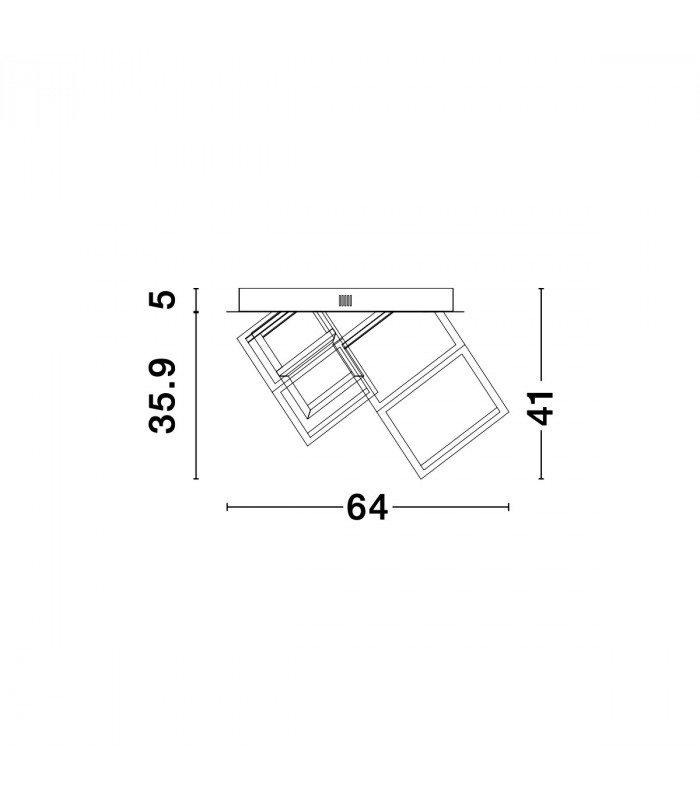 Gabbia Integrated LED Semi Flush Light Sandy Black Aluminium Silicone LED 110W 8250Lm 3000K-7