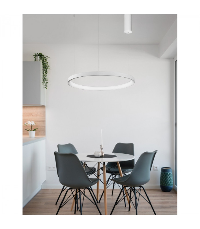 Pertino 48cm Integrated LED Pendant Ceiling Light Dimmable Sandy White Aluminium LED 38W 2280Lm 3000K-2