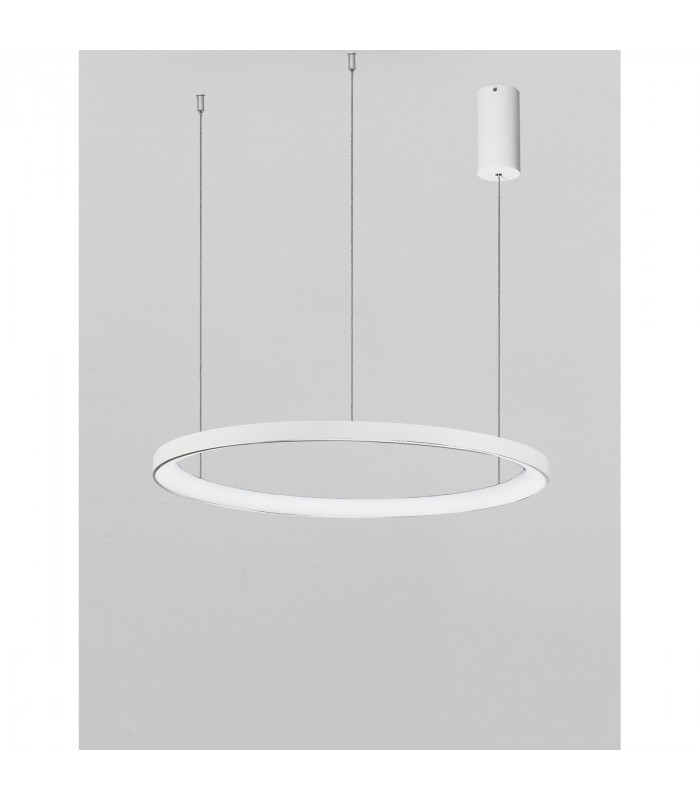 Pertino 58cm Integrated LED Pendant Ceiling Light Dimmable Sandy White Aluminium LED 48W 2880Lm 3000K-4