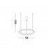 Pertino 58cm Integrated LED Pendant Ceiling Light Dimmable Sandy White Aluminium LED 48W 2880Lm 3000K-6