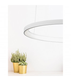 Pertino 78cm Integrated LED Pendant Ceiling Light Dimmable Sandy White Aluminium LED 60W 3600Lm 3000K-2