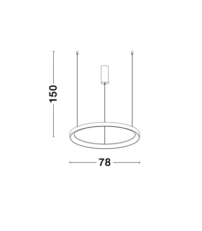 Pertino 78cm Integrated LED Pendant Ceiling Light Dimmable Sandy White Aluminium LED 60W 3600Lm 3000K-5