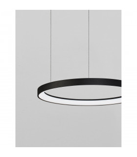 Pertino 58cm Integrated LED Pendant Ceiling Light Dimmable Sandy Black Aluminium LED 48W 2880Lm 3000K-2