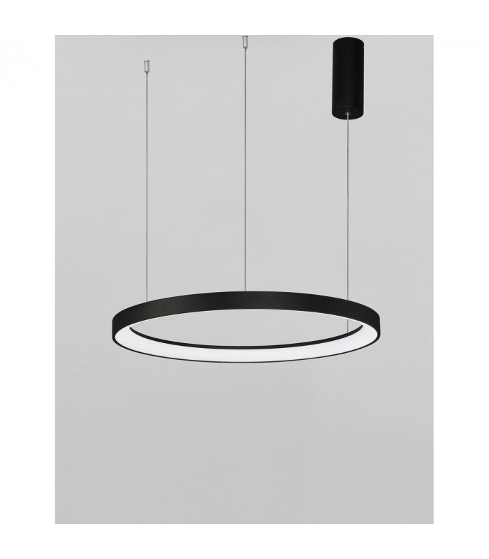 Pertino 58cm Integrated LED Pendant Ceiling Light Dimmable Sandy Black Aluminium LED 48W 2880Lm 3000K-3