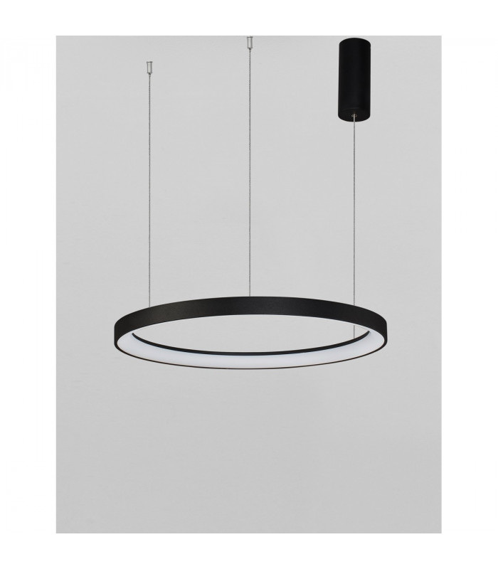 Pertino 58cm Integrated LED Pendant Ceiling Light Dimmable Sandy Black Aluminium LED 48W 2880Lm 3000K-4