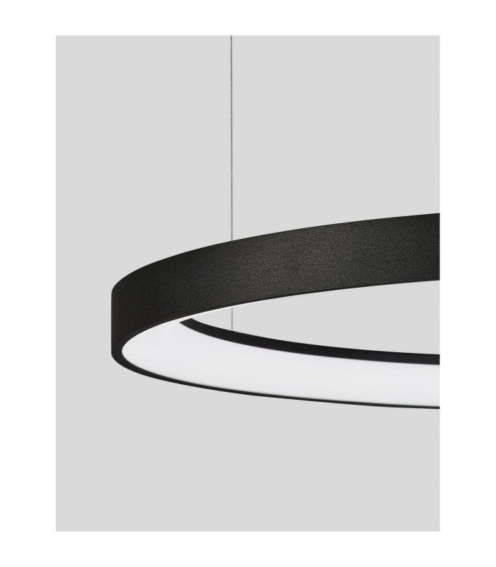 Pertino 58cm Integrated LED Pendant Ceiling Light Dimmable Sandy Black Aluminium LED 48W 2880Lm 3000K-5
