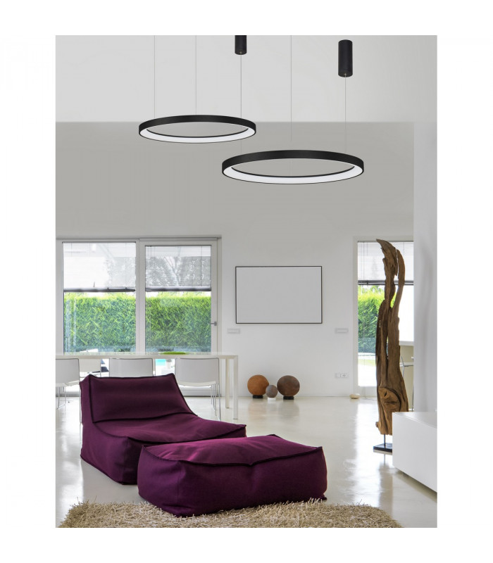 Pertino 78cm Integrated LED Pendant Ceiling Light Dimmable Sandy Black Aluminium LED 60W 3600Lm 3000K-2