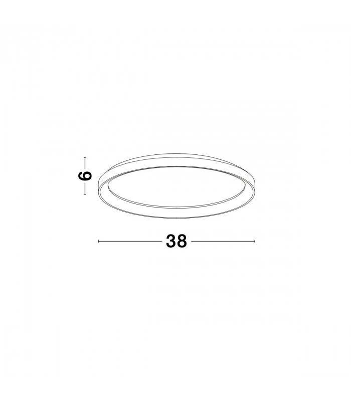 Pertino 38cm Integrated LED Semi Flush Light Sandy White Aluminium LED 30W 1800Lm 3000K-6