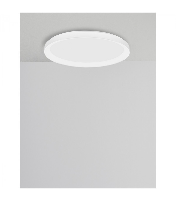 Pertino 38cm Integrated LED Semi Flush Light Sandy Black Aluminium LED 30W 1800Lm 3000K-4