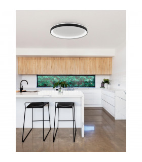 Pertino 58cm Integrated LED Semi Flush Light Sandy White Aluminium LED 48W 2880Lm 3000K-2