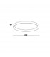 Pertino 58cm Integrated LED Semi Flush Light Sandy White Aluminium LED 48W 2880Lm 3000K-8