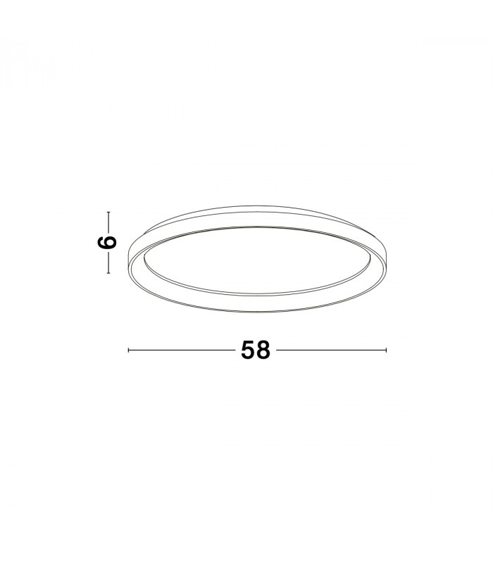 Pertino 58cm Integrated LED Semi Flush Light Sandy White Aluminium LED 48W 2880Lm 3000K-8