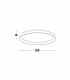 Pertino 58cm Integrated LED Semi Flush Light Sandy Black Aluminium LED 48W 2880Lm 3000K-6