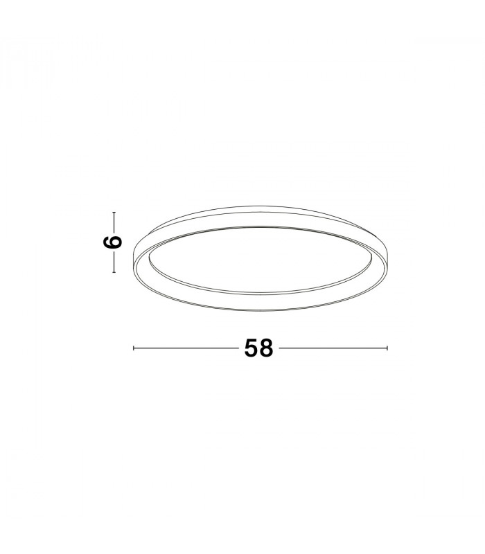 Pertino 58cm Integrated LED Semi Flush Light Sandy Black Aluminium LED 48W 2880Lm 3000K-6