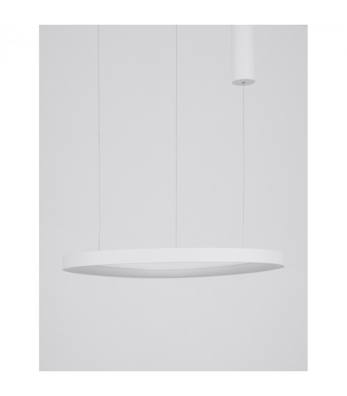 Esteva 65cm Integrated LED Pendant Ceiling Light Dimmable Sandy White Aluminium &Acrylic LED 48W 2400Lm 3000K-3