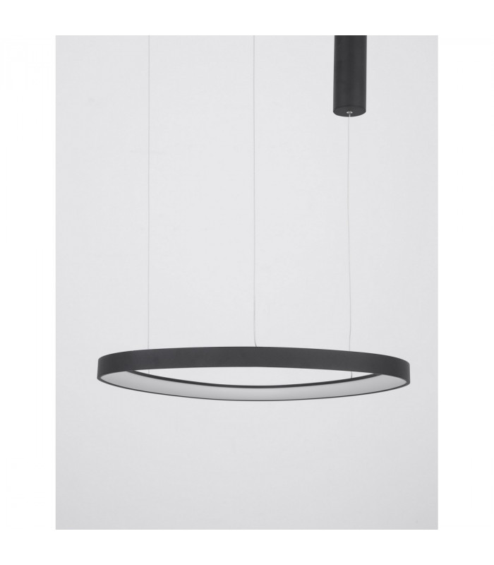 Esteva 65cm Integrated LED Pendant Ceiling Light Dimmable Sandy Black Aluminium &Acrylic LED 48W 2400Lm 3000K-3