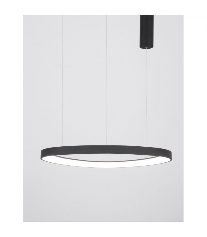 Esteva 65cm Integrated LED Pendant Ceiling Light Dimmable Sandy Black Aluminium &Acrylic LED 48W 2400Lm 3000K-4