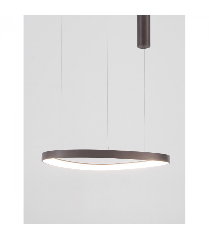 Esteva 65cm Integrated LED Pendant Ceiling Light Dimmable Coffee Brown Aluminium &Acrylic LED 48W 2400Lm 3000K-2