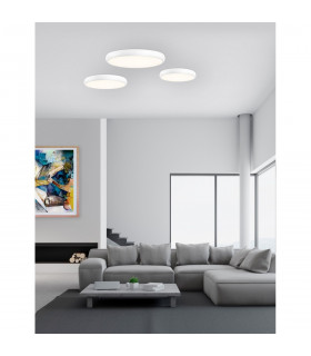 Gap 41cm Integrated LED Semi Flush Light White Aluminium LED 38W 2280Lm 3000K-2