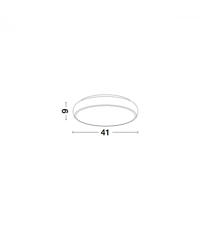 Gap 41cm Integrated LED Semi Flush Light White Aluminium LED 38W 2280Lm 3000K-3