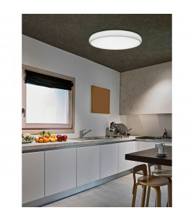 Gap 51cm Integrated LED Semi Flush Light White Aluminium LED 50W 3000KLm 3000K-2