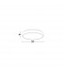 Gap 51cm Integrated LED Semi Flush Light White Aluminium LED 50W 3000KLm 3000K-3