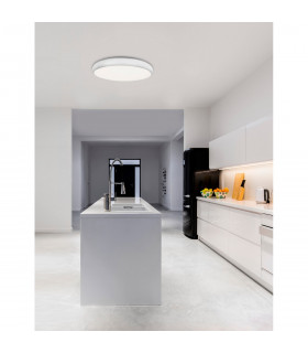 Gap 61cm Integrated LED Semi Flush Light White Aluminium LED 62W 3720Lm 3000K-2