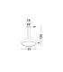 Gap 51cm Integrated LED Pendant Ceiling Light Black Aluminium LED 50W 2750Lm 3000K-4