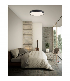 Gap 61cm Integrated LED Semi Flush Light Black Aluminium LED 62W 3410Lm 3000K-2