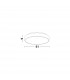 Gap 61cm Integrated LED Semi Flush Light Black Aluminium LED 62W 3410Lm 3000K-3