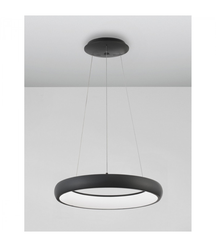 Albi 41cm Integrated LED Pendant Ceiling Light Dimmable Sandy Black Aluminium LED 32W 1950Lm 3000K-3