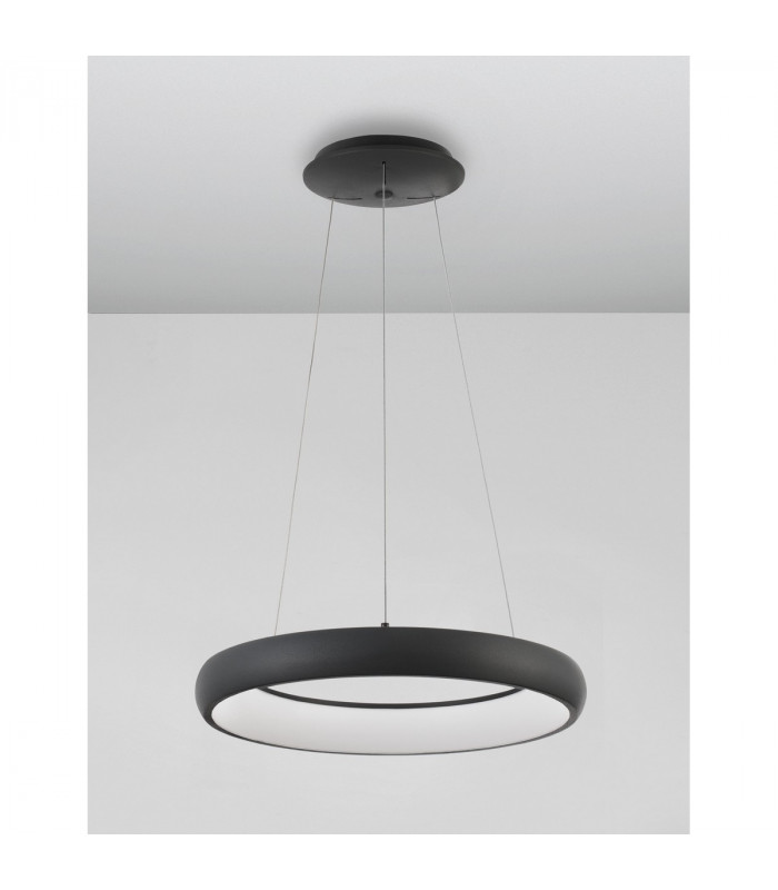 Albi 41cm Integrated LED Pendant Ceiling Light Dimmable Sandy Black Aluminium LED 32W 1950Lm 3000K-4