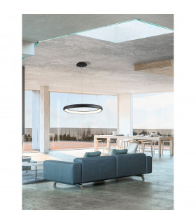 Albi 61cm Integrated LED Pendant Ceiling Light Sandy Black Aluminium LED 50W 2500Lm 3000K-2