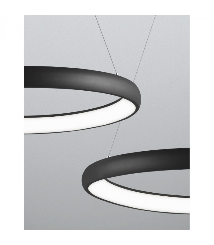 Albi 61cm Integrated LED Pendant Ceiling Light Sandy Black Aluminium LED 50W 2500Lm 3000K-6